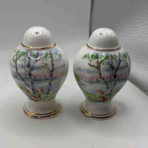 Royal Albert Silver Birch Salt and Pepper Shakers